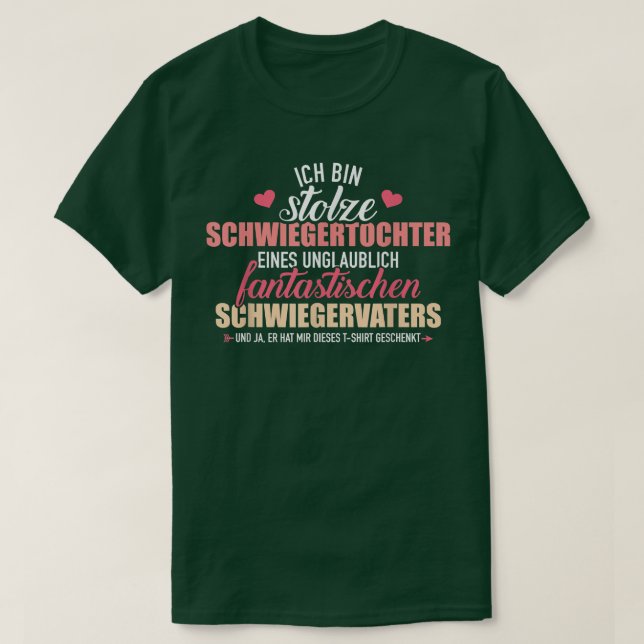 Stolze Tochter im Gesetz eines fantastischen Vater T-Shirt (Design vorne)