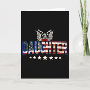 Stolze Tochter Patriotische amerikanische Flagge M Karte