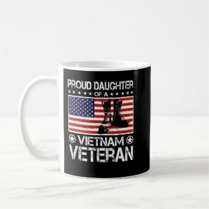 Stolze Tochter von Vietnam Veteran US-Flagge Veter Kaffeetasse