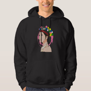 Stolze traditionelle Hmong Miao Mädchen Frau Hmoob Hoodie