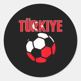 Stolze Türkiye Fußballfans Jacke - Türkei Footbyll Runder Aufkleber