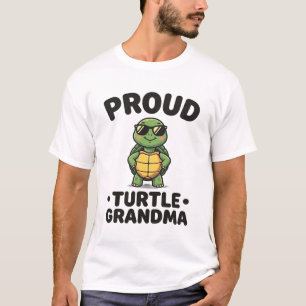 Stolze Turtle-Oma Süßes Vintage-Turtle-Design_1 T-Shirt