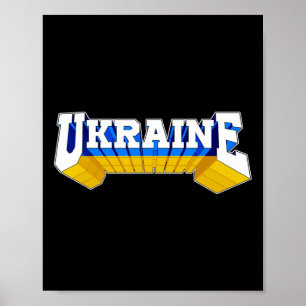 Stolze Ukraine-Flagge Ukrainisch Poster