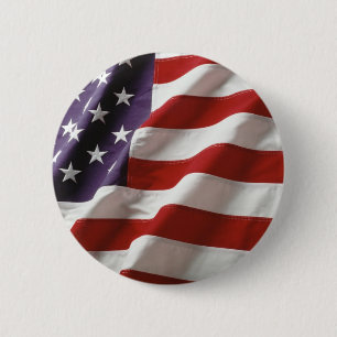 Stolze und patriotische USA-Flagge Button