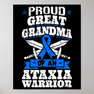 Stolze Urgroßmutter eines Ataxia-Kriegers Bewussts Poster