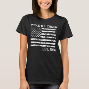 Stolze US-Bürger 2024 Staatsbürgerschaft Amerikani T-Shirt