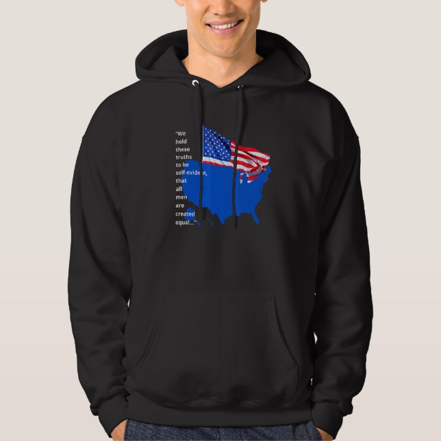 Stolze US-Länderflagge Alle schufen gleiche Gleich Hoodie (Vorderseite)