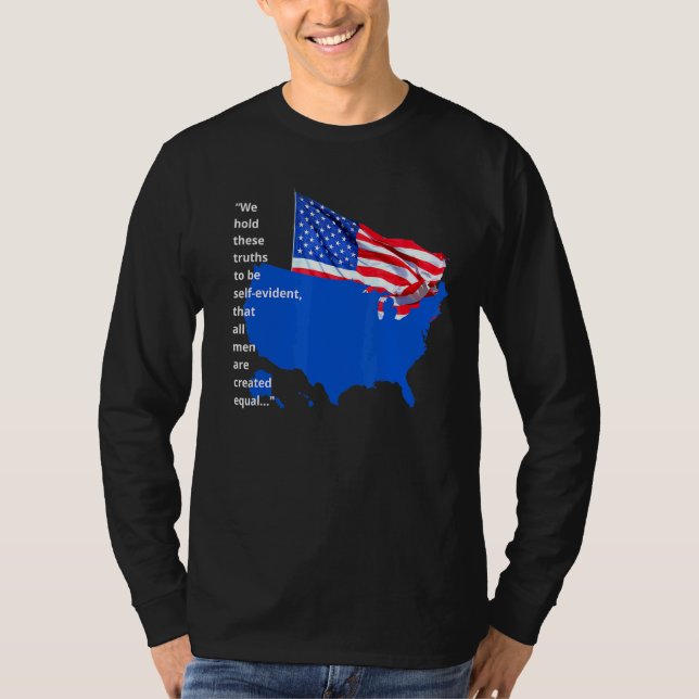 Stolze US-Länderflagge Alle schufen gleiche Gleich T-Shirt (Vorderseite)