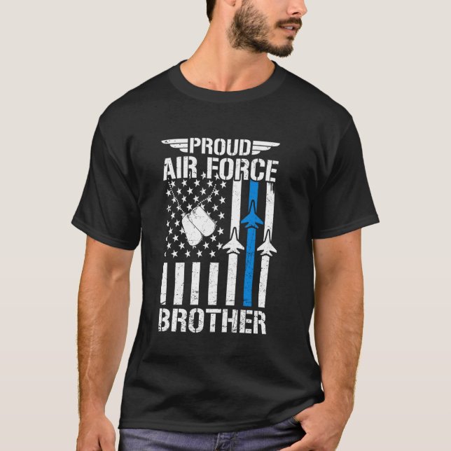 Stolze US-Luftwaffe Bruder USAF Kriegsfahne Amerik T-Shirt (Vorderseite)