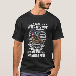 Stolze Veteranenfrau, ich heiratete meine Heldenfl T-Shirt