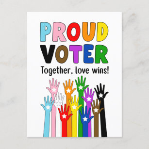 Stolze Wähler - Gemeinsam gewinnt die Liebe! Postkarte