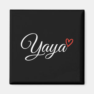 Stolze Yaya griechische Oma rotes Herz Magnet
