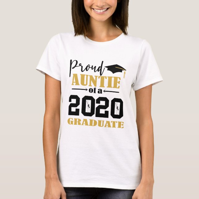 Stolze Zahl eines Absolventen 2020 T-Shirt (Vorderseite)