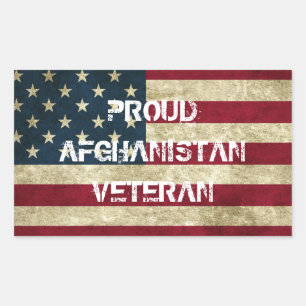 Stolzer Afghanistan-Veteranen-Aufkleber Rechteckiger Aufkleber