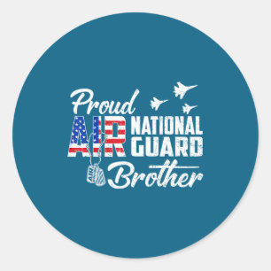 Stolzer Air National Guard Bruder Runder Aufkleber