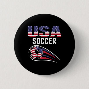 Stolzer Amerika Fußballmannschaft Unterstützer Usa Button
