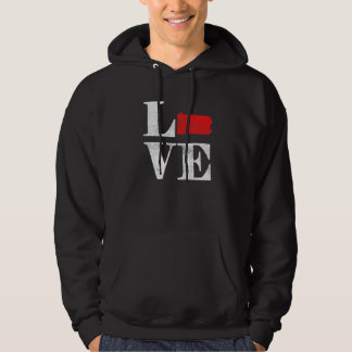 Stolzer amerikanischer Bürger Staatsflagge Landkar Hoodie