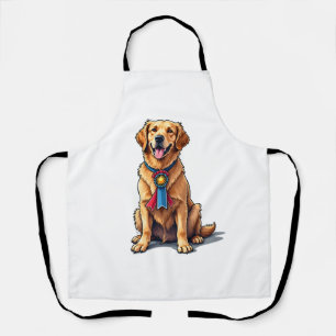 Stolzer amerikanischer Golden Retriever Vintage T- Schürze