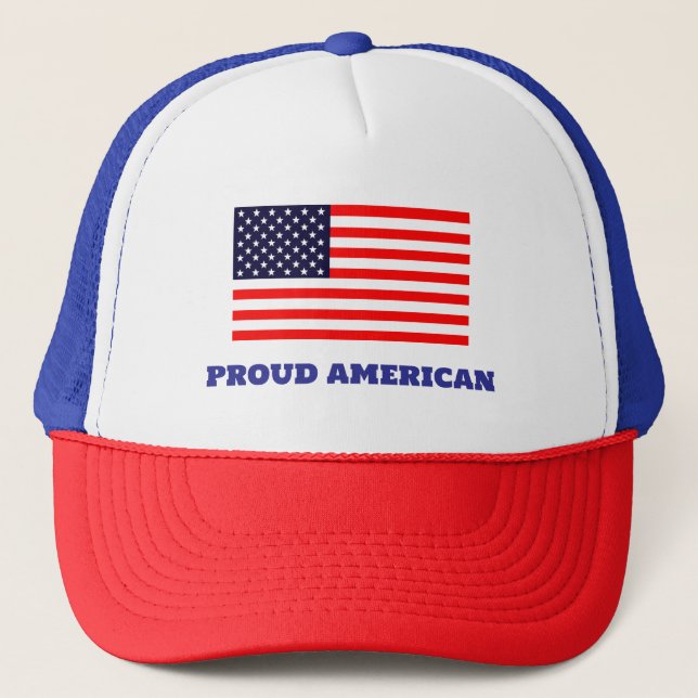 Stolzer Amerikanischer Trucker-Hut Truckerkappe (Vorderseite)