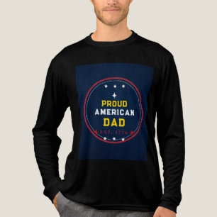 Stolzer amerikanischer Vater 4. Juli Tri-Blend Shirt