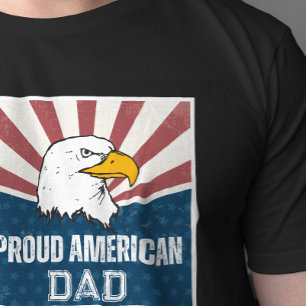Stolzer amerikanischer Vater Weißkopfseeadler Flag T-Shirt