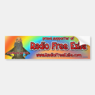 stolzer Anhänger des freien Radioexils Autoaufkleber