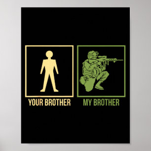 Stolzer Armee-Bruder I-Marine Luftwaffe Seal Range Poster