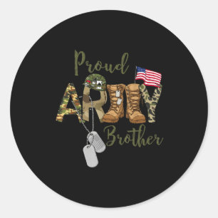 Stolzer Armee-Bruder Militärbruder Runder Aufkleber