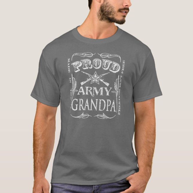 Stolzer Armee-Großvater-T - Shirt (Vorderseite)