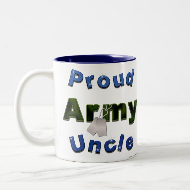 Stolzer Armee-Onkel Mug Zweifarbige Tasse (Links)