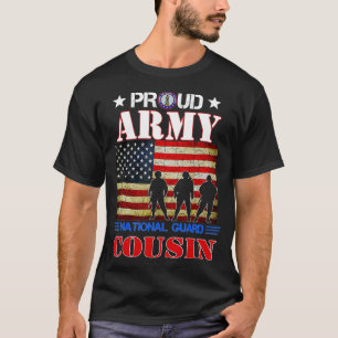 Stolzer Army National Guard Cousin US-Flagge Gesch T-Shirt