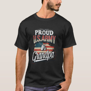Stolzer Army-Opa Militärveteran Familie Patriot T-Shirt