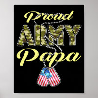 Stolzer Army-Papa-Flag-Tarnung-Hundeanhänger Stolz