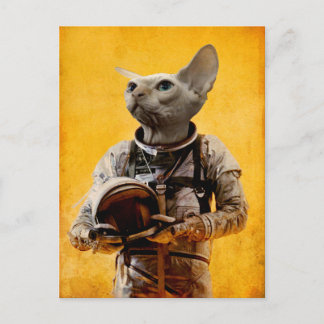 stolzer Astronaut Postkarte
