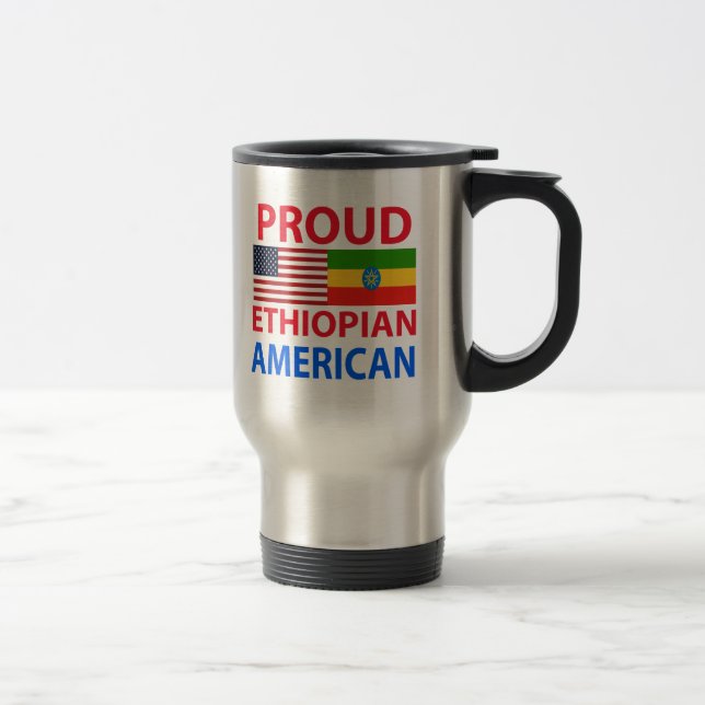 Stolzer äthiopischer Amerikaner Reisebecher (Rechts)