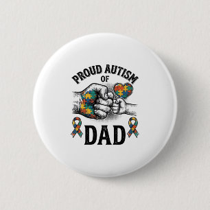 Stolzer Autism-Vater Vintage-Gravur-Bewusstsein-Sh Button