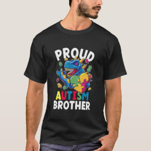 Stolzer Autismus-Bruder Dinosaurier Autismus-Bewus T-Shirt