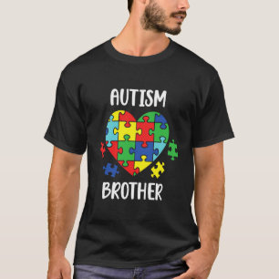 Stolzer Autismus-Bruder Herz Autismus-Krieger-Brud T-Shirt