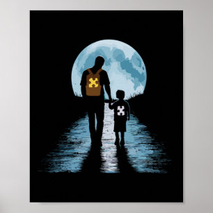 Stolzer Autismus-Vater Vater und Sohn Autismus  Poster