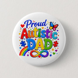 Stolzer autistischer Vater Button Pin