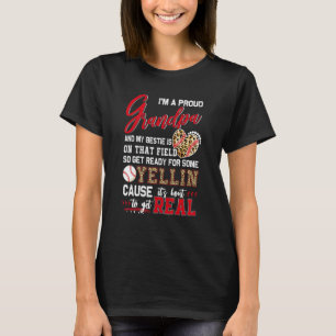 Stolzer Baseball-Opa Baseball-Familie passend 2 T-Shirt