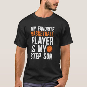 Stolzer Basketball-Stiefvater eines Basketballspie T-Shirt