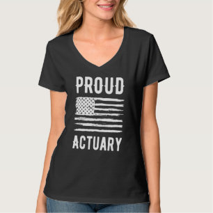 Stolzer Beruf Aktuar Amerikanische Flagge T-Shirt