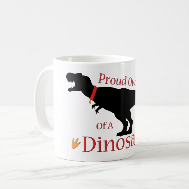 stolzer Besitzer eines Dinosauriers Tasse (Vorderseite Links)
