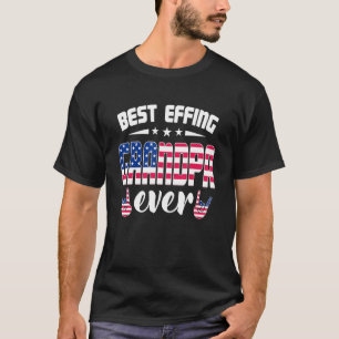 stolzer bester verdammter Opa ever US-Flagge Papa  T-Shirt