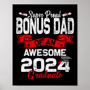 Stolzer Bonus-Vater eines 2024-Grad-24-Abschluss Poster