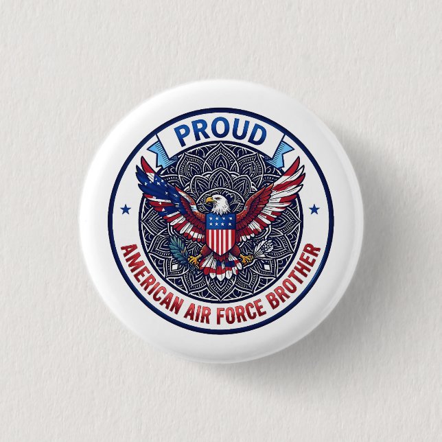 Stolzer Bruder der amerikanischen Luftwaffe Button (Vorderseite)