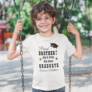 Stolzer Bruder des Absolventen Namens   Schulabsch T-Shirt