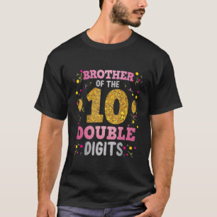 Stolzer Bruder des doppelten Ziffern 10. Geburtsta T-Shirt