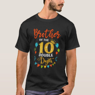 Stolzer Bruder des doppelten Ziffern 10. Geburtsta T-Shirt